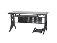 Computer Desk Black with Tempered Glass Top Xtech CT-1211